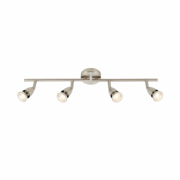 Saxby Lighting - Amalfi - 60995 - Satin Nickel 4 Light Ceiling Spotlight