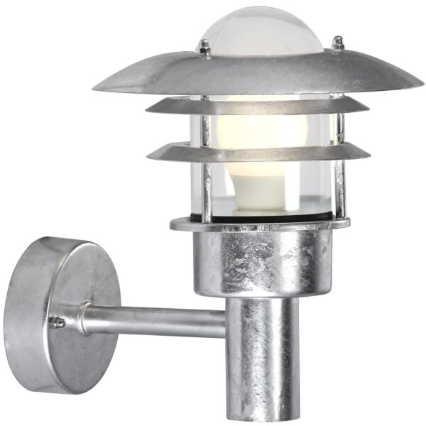 Nordlux - Lonstrup 22 - 71431031 - Galvanized Steel Clear Glass IP44 Outdoor Wall Light