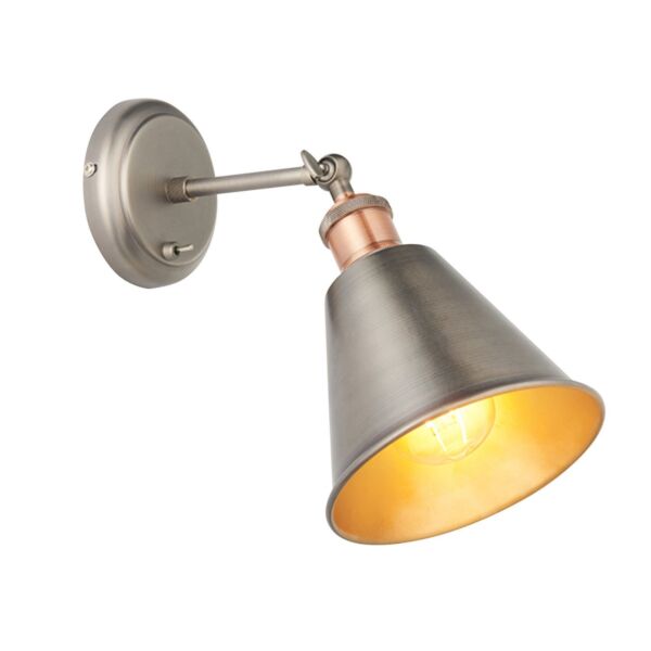 Endon Lighting - Hal - 92866 - Antique Pewter Aged Copper Spotlight