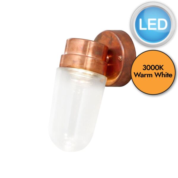 Konstsmide - Vega - 413-900 - LED Copper IP54 Outdoor Wall Light