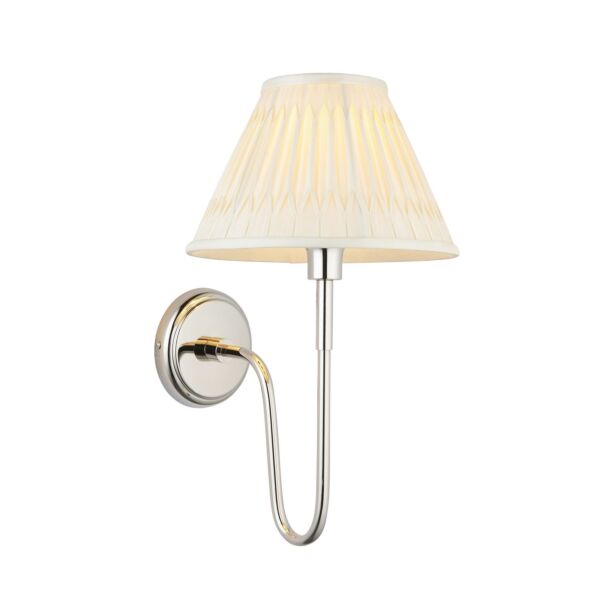 Endon Lighting - Rouen - 103366 - Nickel Ivory Wall Light