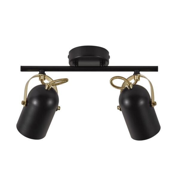 Nordlux - Lotus - 50110103 - Black Brass 2 Light Ceiling Spotlight