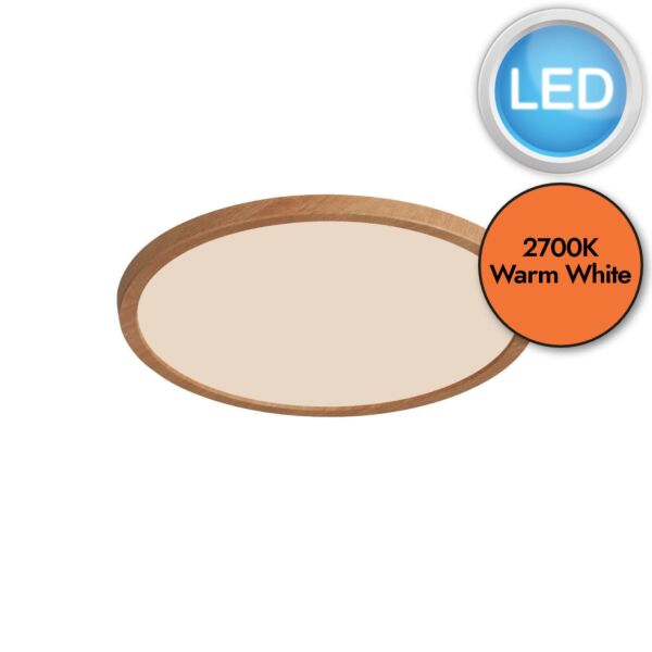 Nordlux - Oja 29 IP20 2700K Step-Dim - 47276004 - LED Wood Foil Flush Ceiling Light