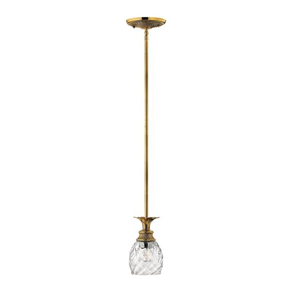 Hinkley Lighting - Plantation - HK-PLANTATION-MP-BB - Brass Clear Glass Ceiling Pendant Light