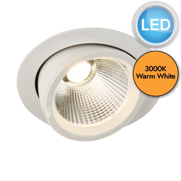 Saxby Lighting - Axial - 99555 - LED White Clear 36w 3000k 159mm Recessed Ceiling Downlight