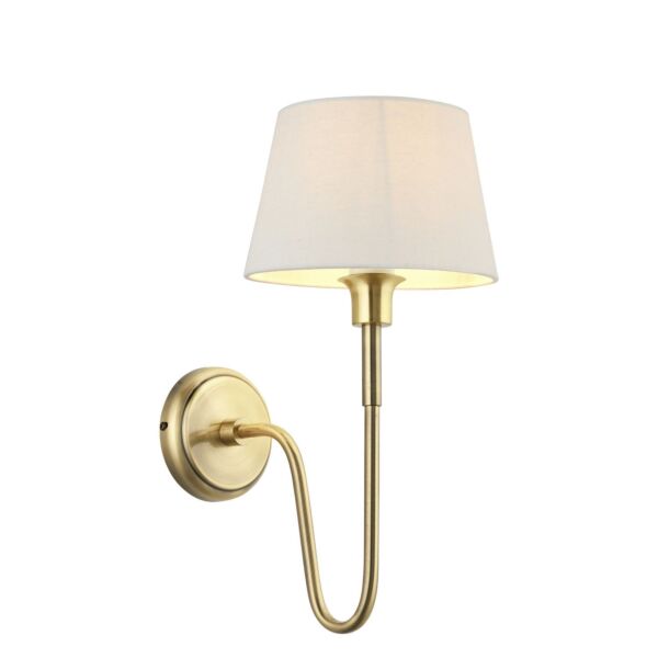 Endon Lighting - Rouen - 103362 - Antique Brass Ivory Wall Light