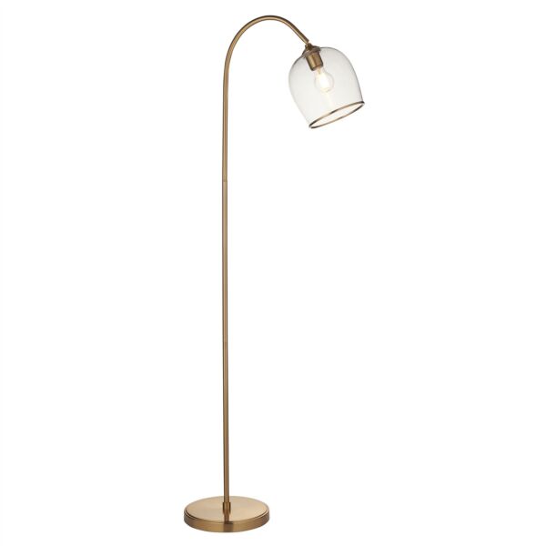Endon Lighting - Ashcroft - 120620 - Aged Brass Clear Glass Floor Lamp