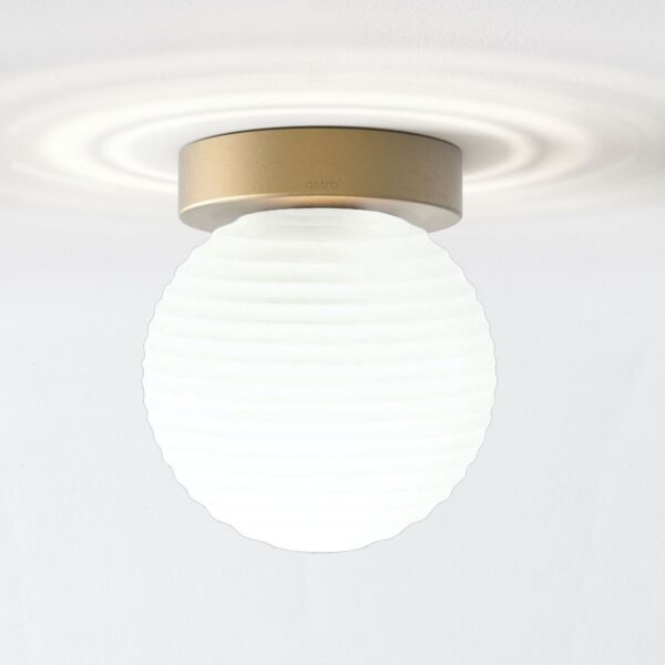 Astro Lighting - Tacoma - 5036004 & 1429028 - Antique Brass Opal Glass IP44 Bathroom Ceiling Flush Light