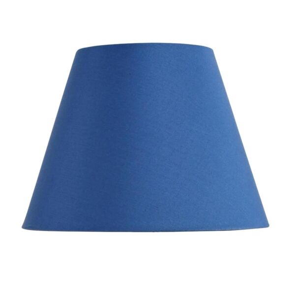 Blue Cotton 20cm Diameter Tapered Fabric Lamp Shade