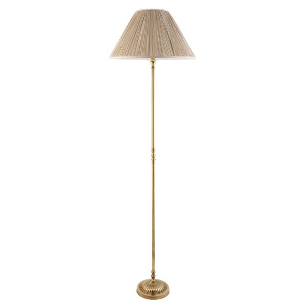 Interiors 1900 - Fitzroy - 63811 - Solid Brass Beige Floor Lamp