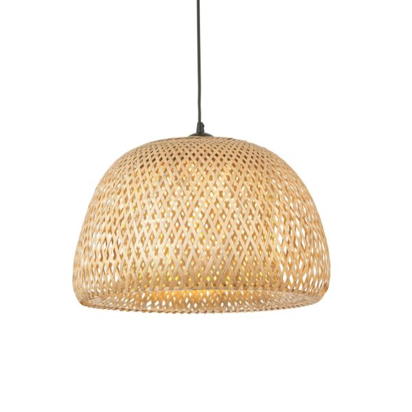 Endon Lighting - Bali - 101574 - Natural Bamboo Black Ceiling Pendant Light