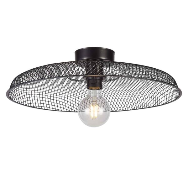 Cassidy - Large Black Mesh Ceiling Flush Light