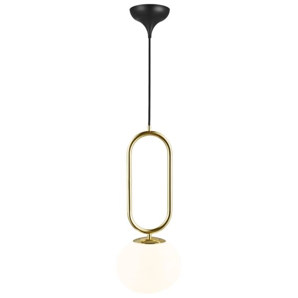 Nordlux - Shapes 27 - 2120023035 - Brushed Brass Opal Glass Ceiling Pendant Light