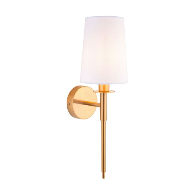 Carven - Vintage Brass White Wall Light