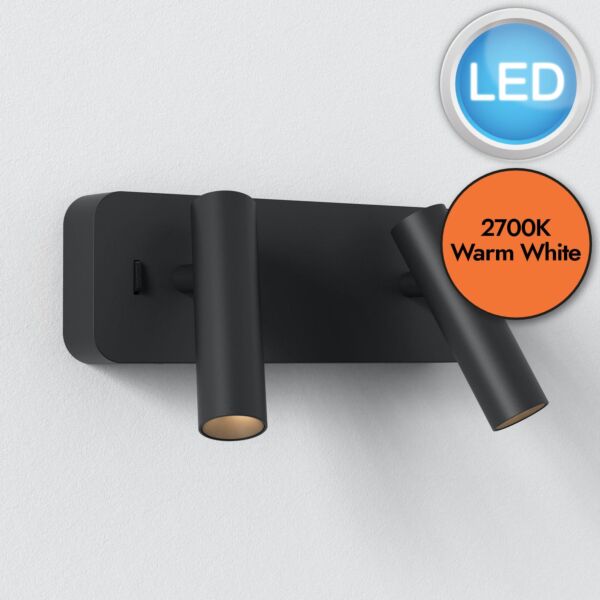 Astro Lighting - Enna - 1058192 - LED Black Reading Wall Light