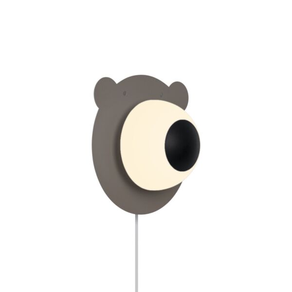 Nordlux - Bruna Bear - 2312951018 - Brown White Glass Plug In Wall Light