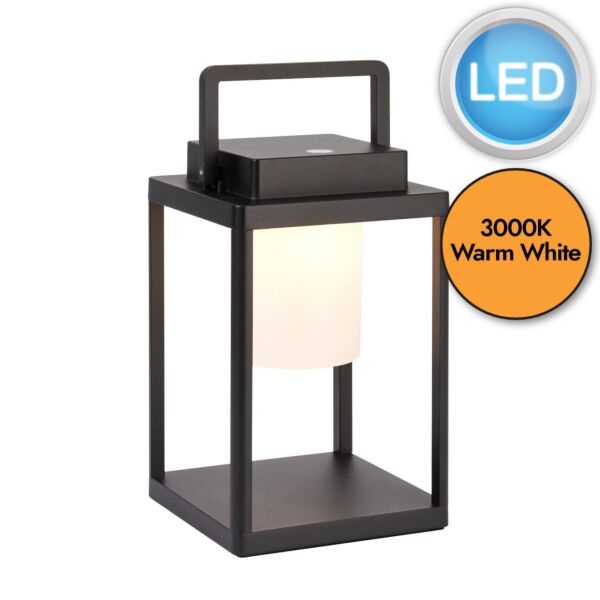 Endon Lighting - Voyage - 106801 - LED Black White IP44 Touch Outdoor Portable Lamp