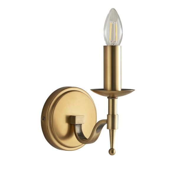 Interiors 1900 - Stanford - CA1W1B - Antique Brass Wall Light