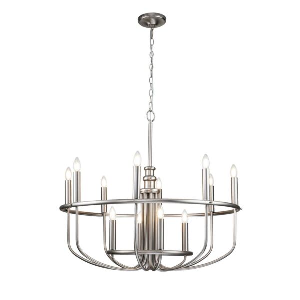 Kichler Lighting - Capitol Hill - KL-CAPITOL-HILL12-BN - Brushed Nickel 12 Light Chandelier