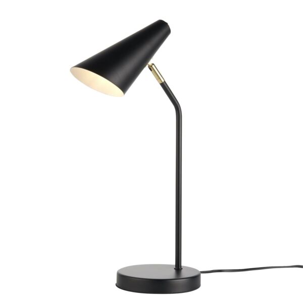 Dakotta - Matt Black & Brushed Gold Adjustable Desk Lamp