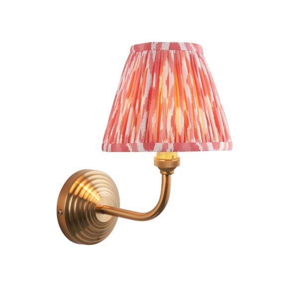 Endon Lighting - Obelisk Arc & Ikat 16cm - 115673 - Aged Brass Pink Wall Light