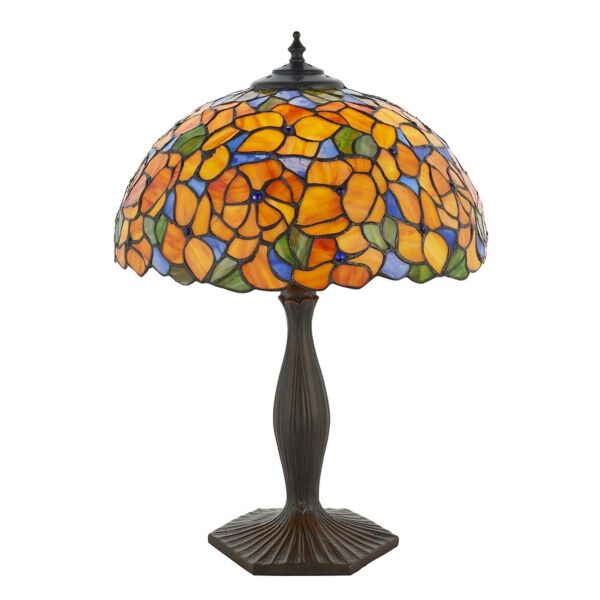 Interiors 1900 - Josette - 64209 - Dark Bronze Tiffany Glass Table Lamp