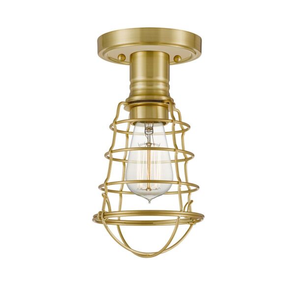 Quoizel Lighting - Mixon - QZ-MIXON-SF-BB - Brushed Brass Flush Ceiling Light