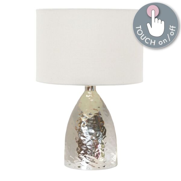 Medina - 45cm Touch Table Lamp with White Shade