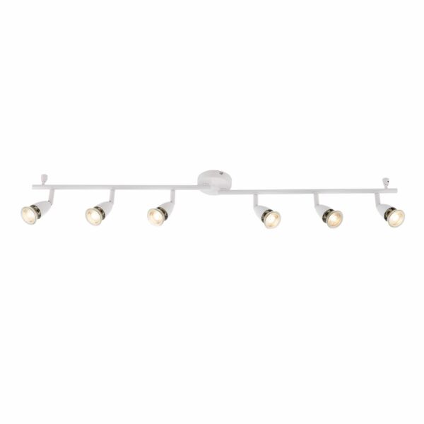 Saxby Lighting - Amalfi - 61002 - White 6 Light Ceiling Spotlight