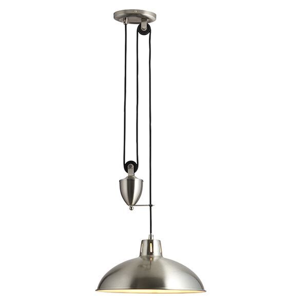 Endon Lighting - Polka - POLKA-SN - Satin Nickel Ceiling Pendant Light