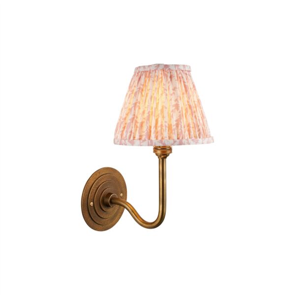 Endon Lighting - Halo - 115465 - Antique Brass Peach Wall Light