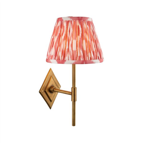 Endon Lighting - Diamond - 114153 - Antique Brass Pink Wall Light