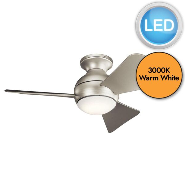 Elstead - Kichler - Sola - 86cm Fan - Brushed Nickel