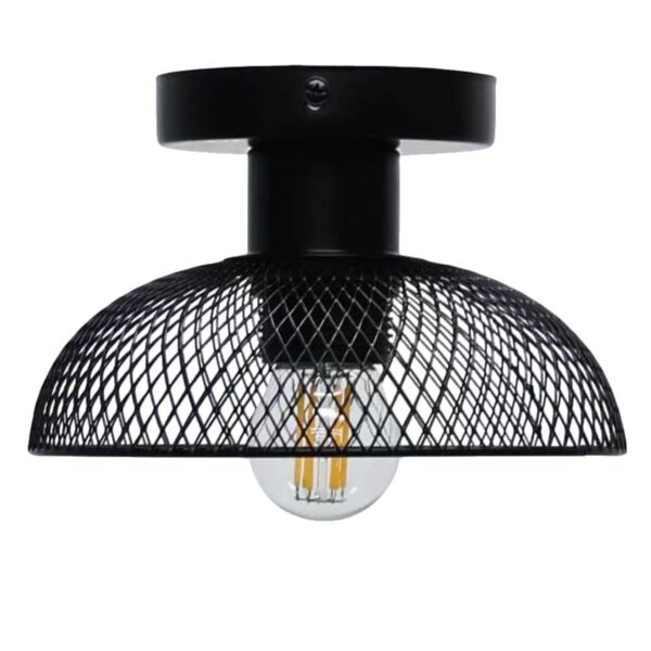 Cassidy - Small Black Mesh Ceiling Flush Light