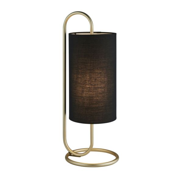 Simba - Antique Brass Table Lamp with Black Shade