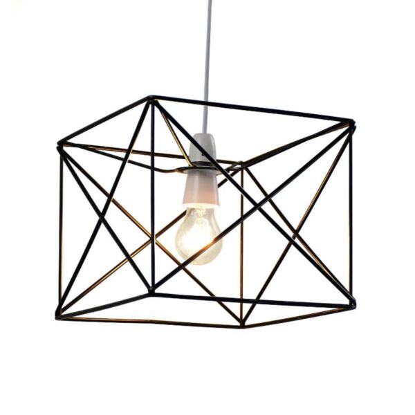 Geosphere - Matt Black with Brushed Gold Easy Fit Lightshade