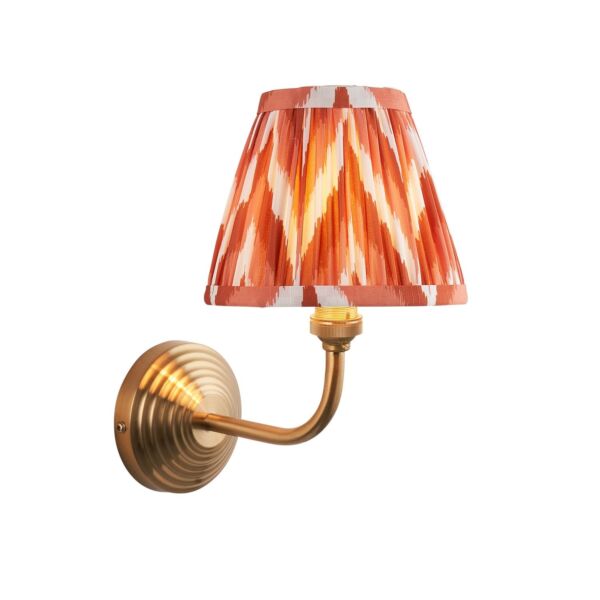 Endon Lighting - Obelisk Arc & Zigzag 16cm - 115680 - Aged Brass Orange Wall Light