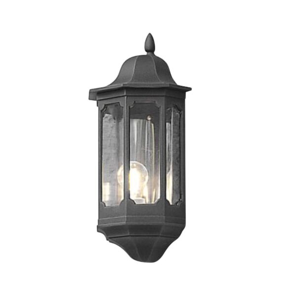 Konstsmide - Pallas - 566-750 - Black Outdoor Half Lantern Wall Light