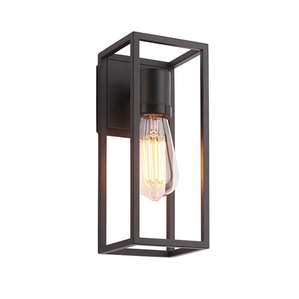 Endon Lighting - Herbert - 91993 - Black IP44 Outdoor Half Lantern Wall Light