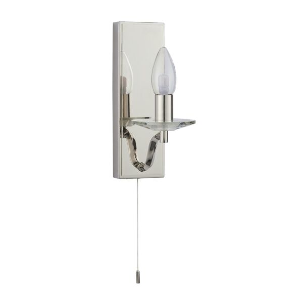 Lugano - Polished Nickel Pull Cord Wall Light