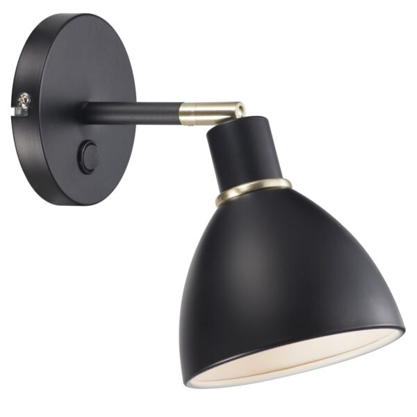 Nordlux - Ray - 63191003 - Black Brass Plug In Spotlight