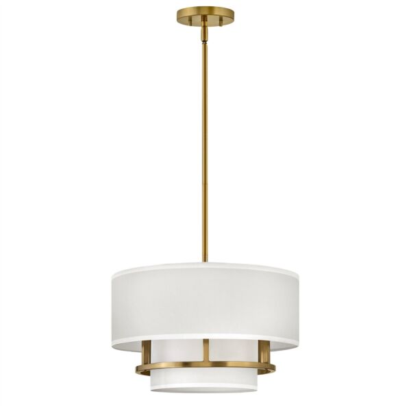 Hinkley Lighting - Graham - HK-GRAHAM-M-LCB - Brass 3 Light Flush Ceiling Light