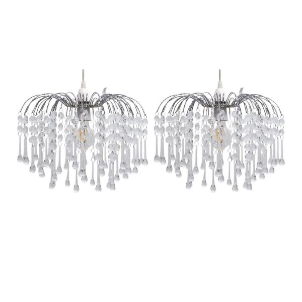 Set of 2 Skye - Cascading Jewelled Pendant Shades