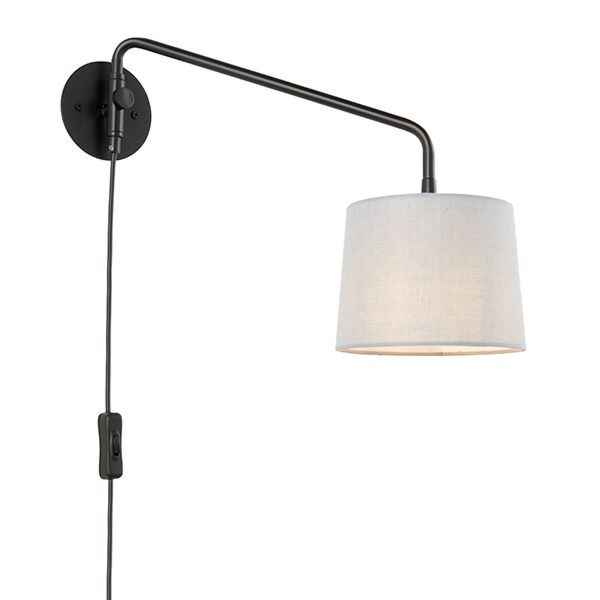 Endon Lighting - Carlson - 79500 - Black Grey Plug In Reading Wall Light