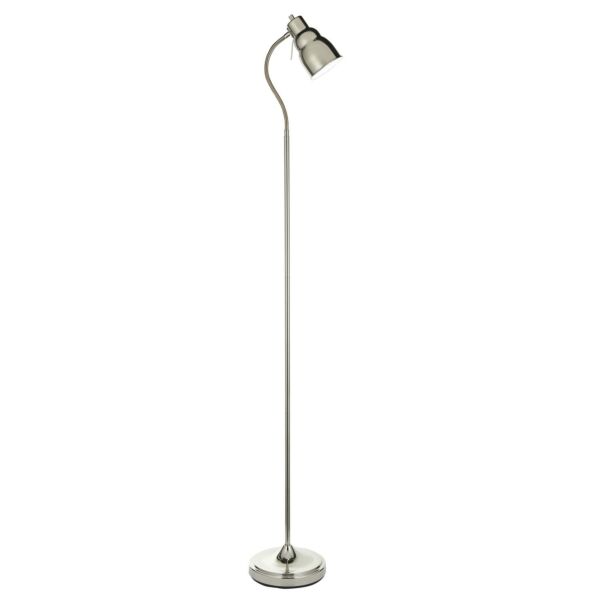 Endon Lighting - Classic Flexi - 108127 - Nickel Floor Reading Lamp