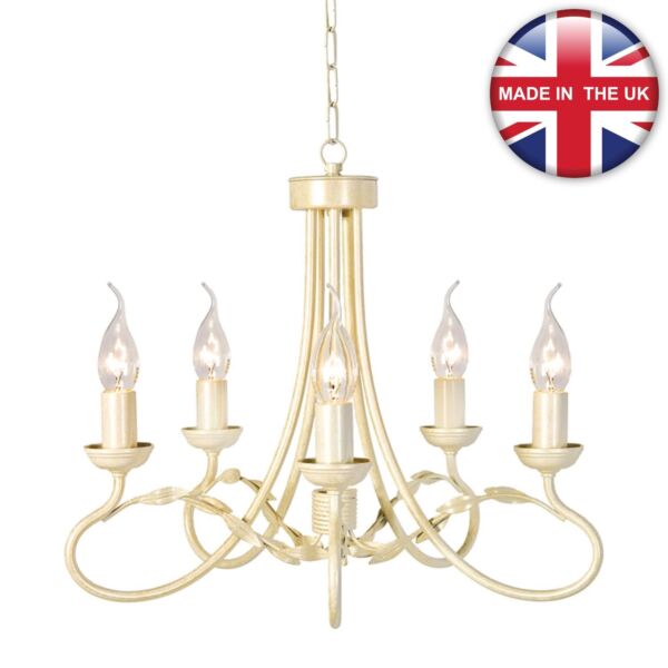 Elstead - Olivia OV5-IVORY-GOLD Chandelier