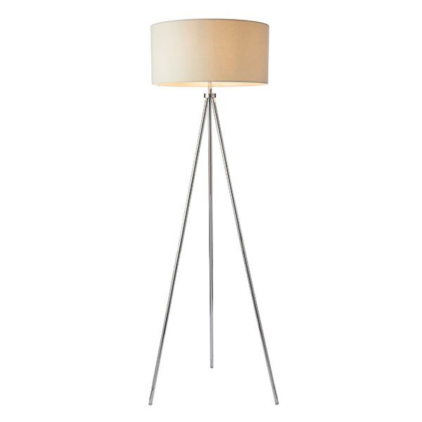 Endon Lighting - Tri - 73145 - Chrome Ivory Tripod Floor Lamp