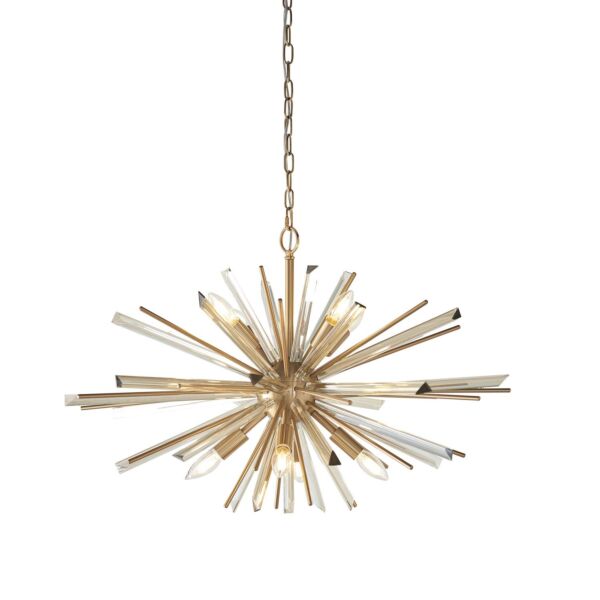 Lunar - Antique Brass 8 Light Pendant