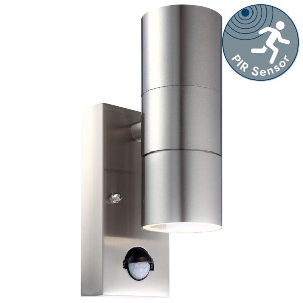 Blaze - Stainless Steel Outdoor Up Down Motion Sensor Wall Light