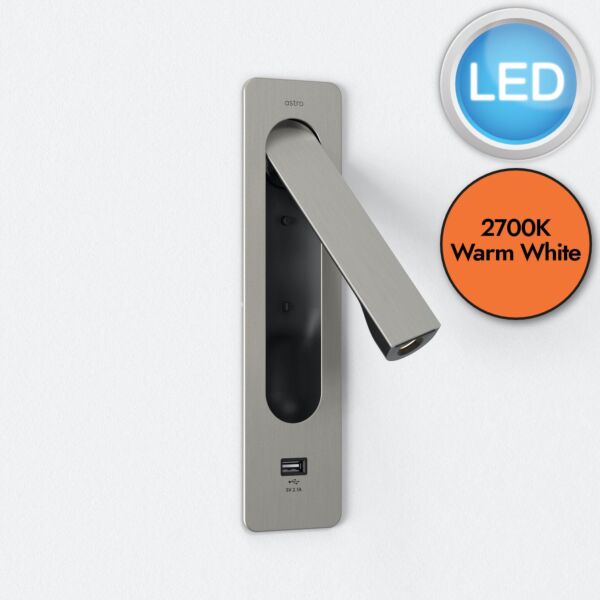 Astro Lighting - Keta - 1437001 - LED Nickel Reading Wall Light